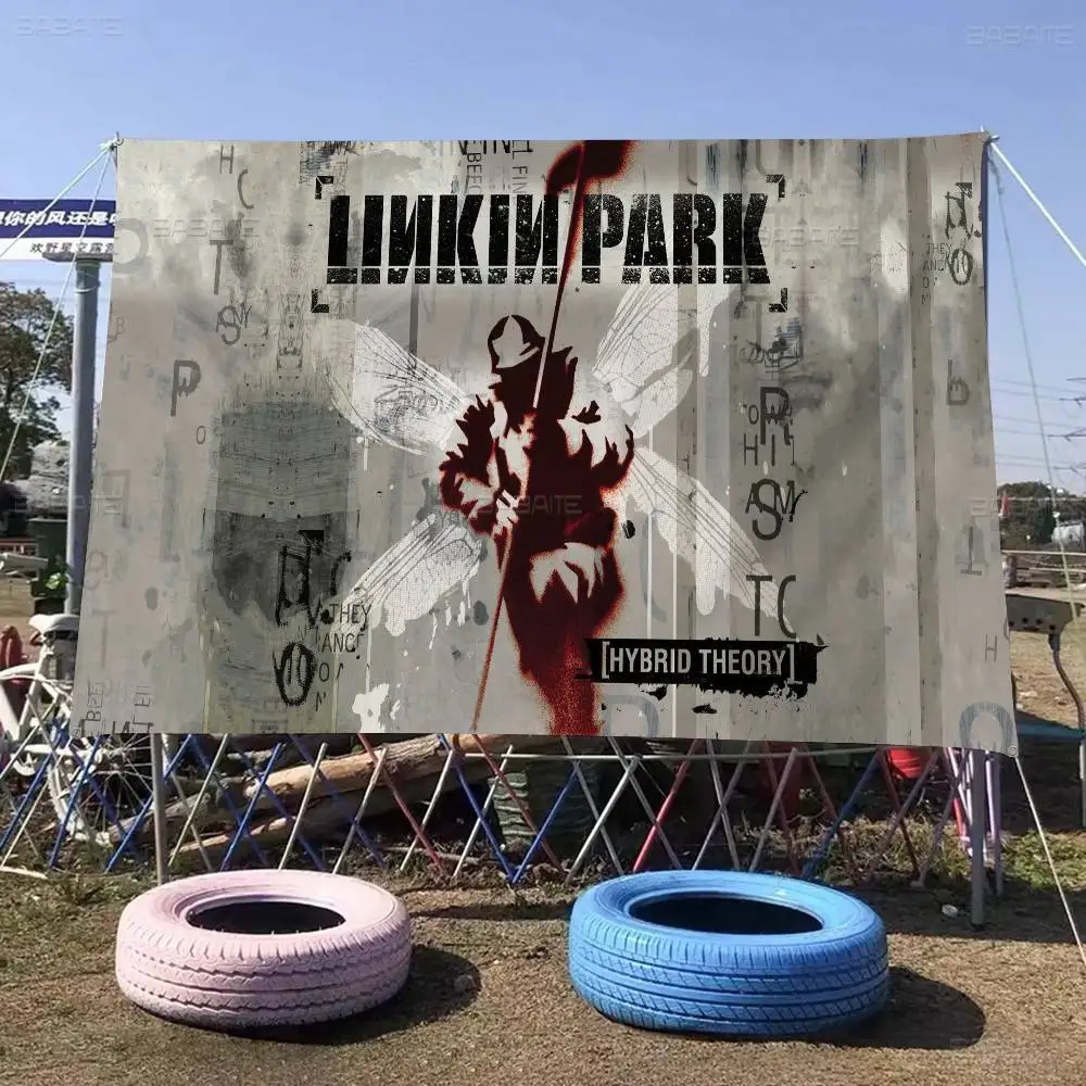 باند L-Linkin P-Park راية عالية الجودة مطبوعة على طراز الغلاف الجوي الفني علم التخييم #3