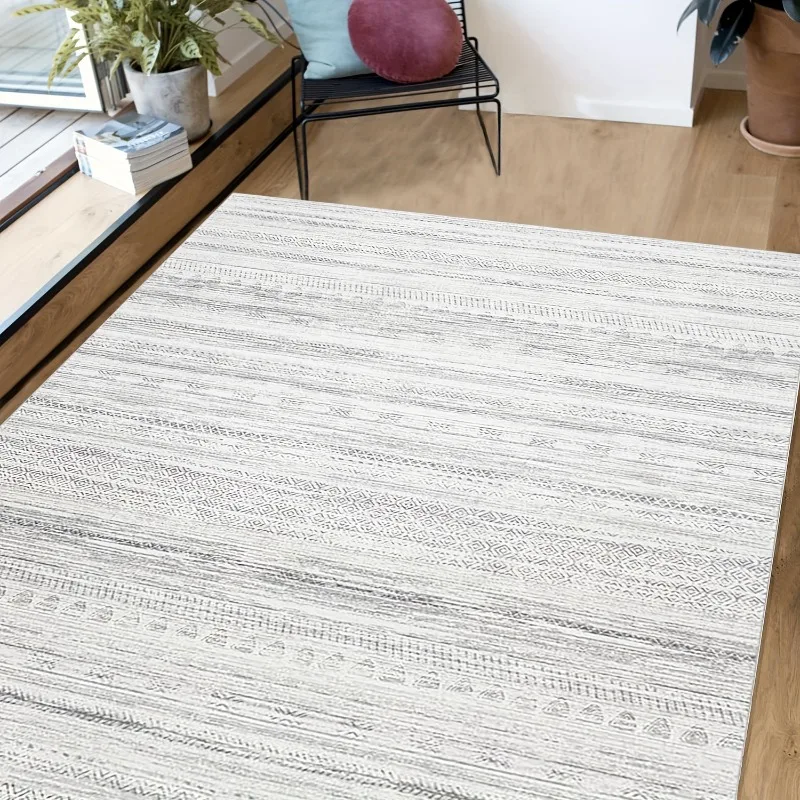 Foldable Outdoor Rug, Bohemian Style Beach Mat Waterproof Reversible Patio Carpet for Balcony Camping Picnic Spring Home Decor