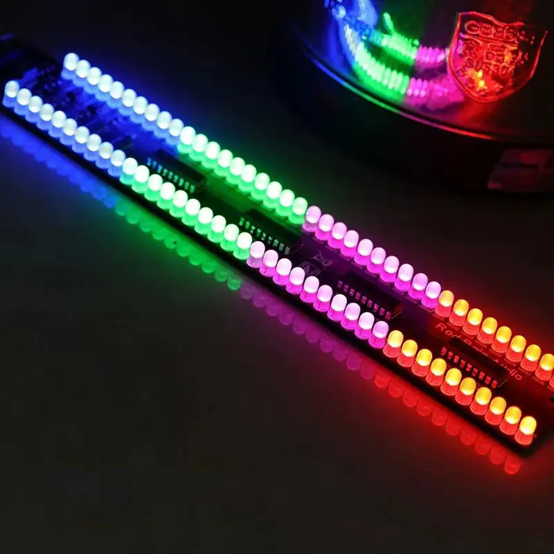 LED audio spectrum display, sound pickup atmosphere light, voice-controlled music spectrum atmosphere rhythm light for car