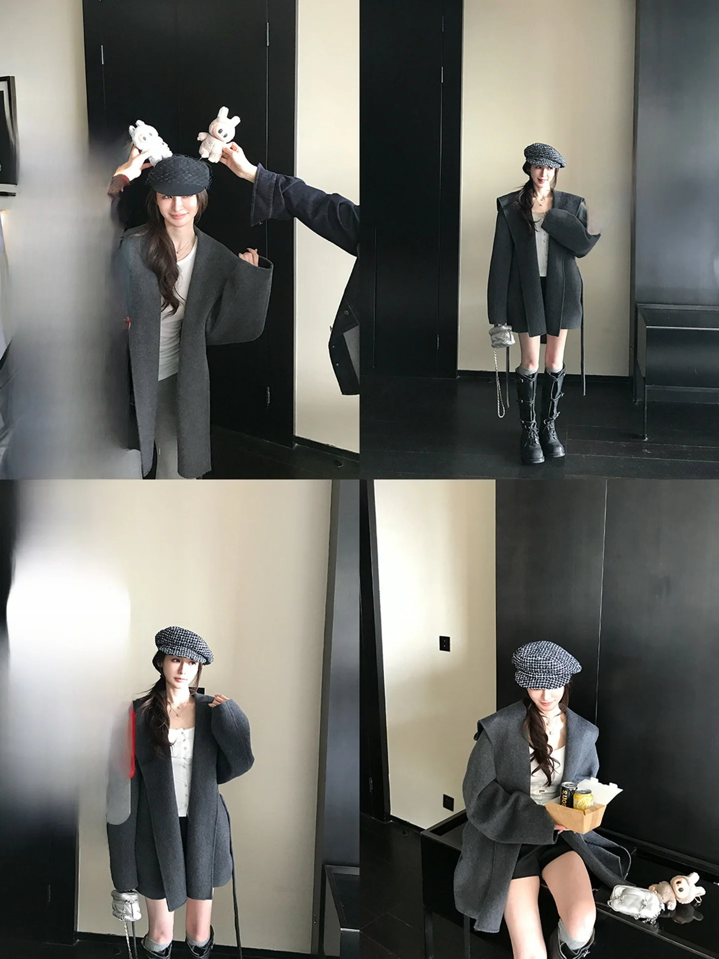 

Heavyweight Double-Faced Woolen Coat Skk Store Manchester Cusized High-End Camere Alpaca Blend Retro Sle Women's Jaet