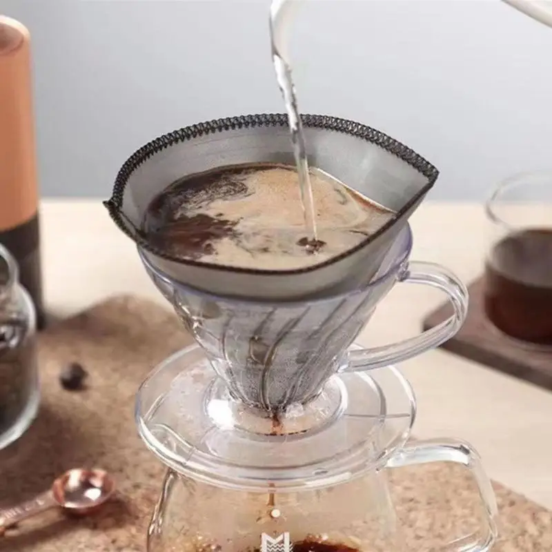 B2RF 2Pcs Stainless Steels Fine Meshes Coffee Filter Paperless Coffee Filter