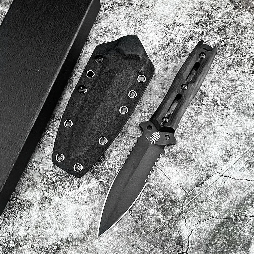 Premium Full Tang Fixed Blade Outdoor Knife 8Cr13Mov Blade G10 Handle Hiking Camping Cutting Survival EDC Tool for Men's Gifts