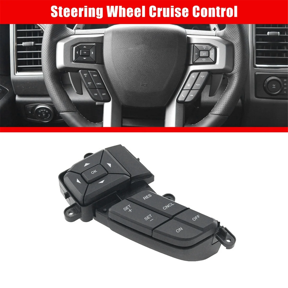 

FL3Z-9C888-AA Car LH Steering Wheel Cruise Control Switch for Ford Expedition F-250 F-350 2015-2023