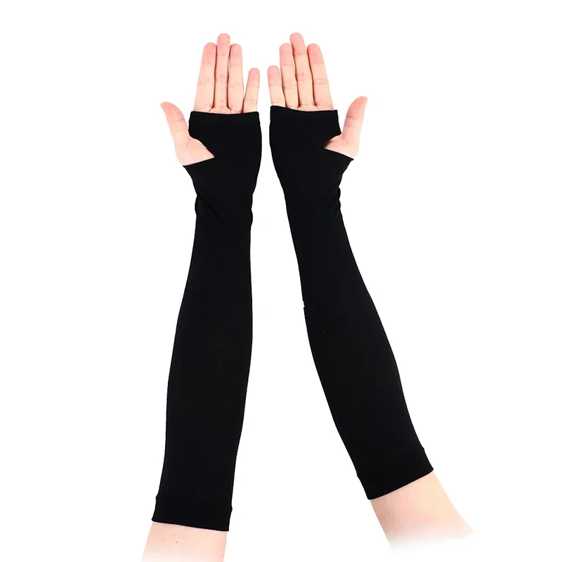 1 Pair Outdoor Riding Ice Silk Sleeve Sunscreen Cuff Arm Sleeves Uv Sun Protection Anti-Slip Summer Men Women Gloves