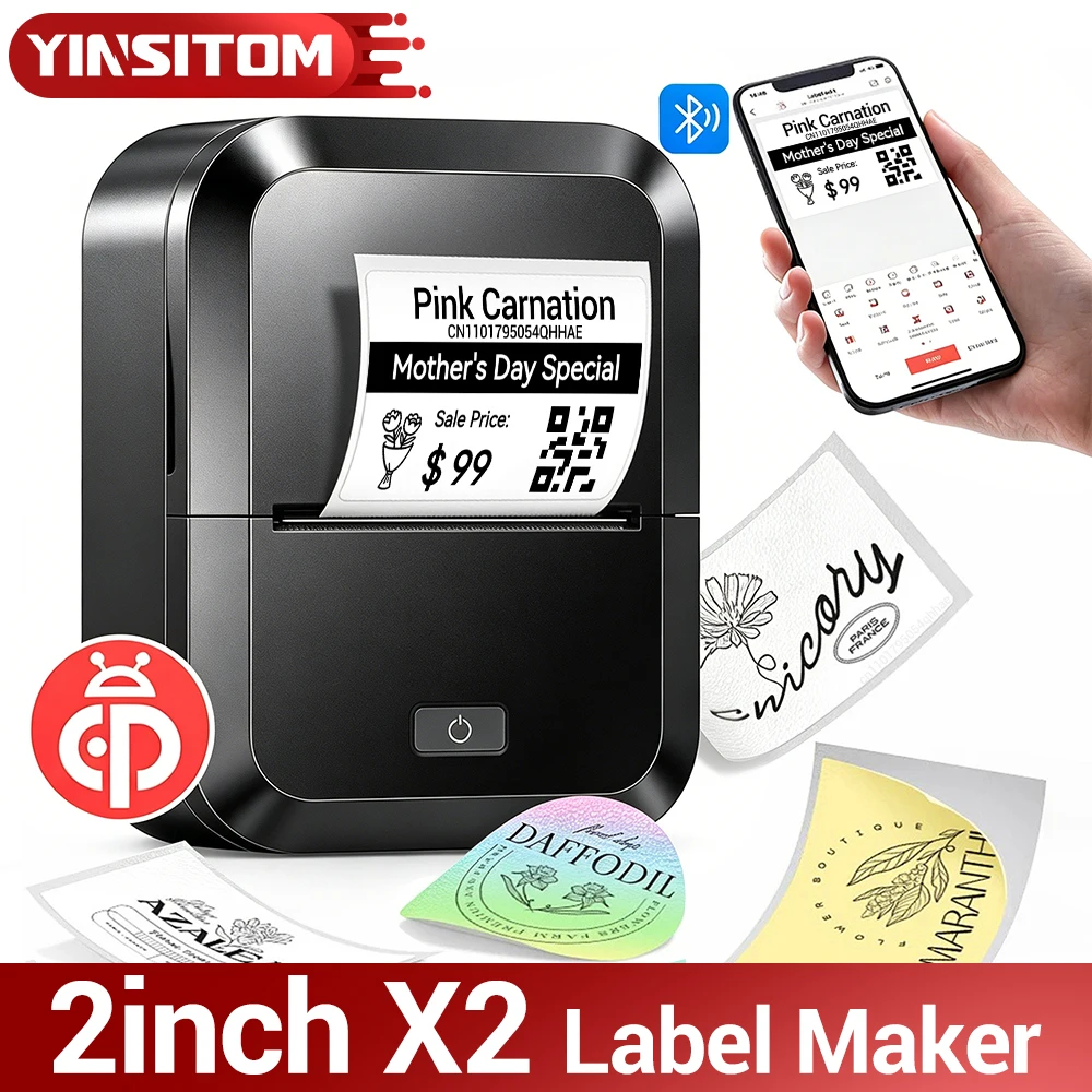 Marklife X2 Portable Thermal Printer Wireless Bluetooth Multifunctional Printer For Office Tag Adhesive Sticker Labeling Machine
