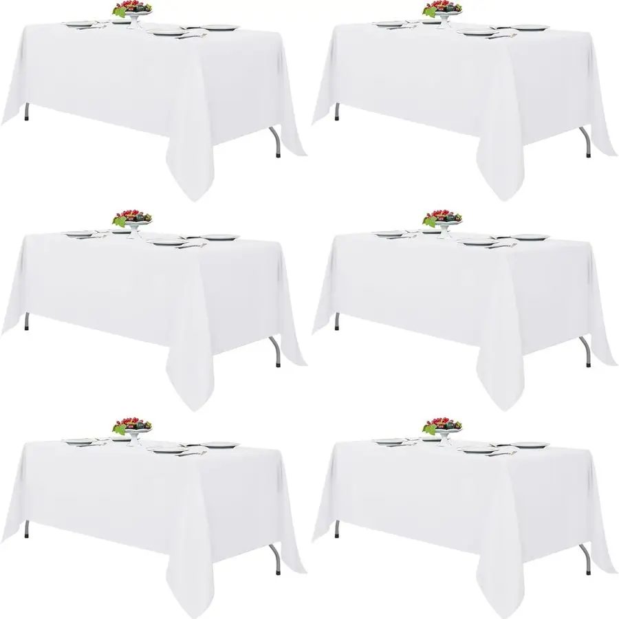 

Rectangle Table Cloth,Table Cloths for 6 Foot Rectangle Tables,Washable Decorative Fabric Table Covers for Wedding Party,Banquet