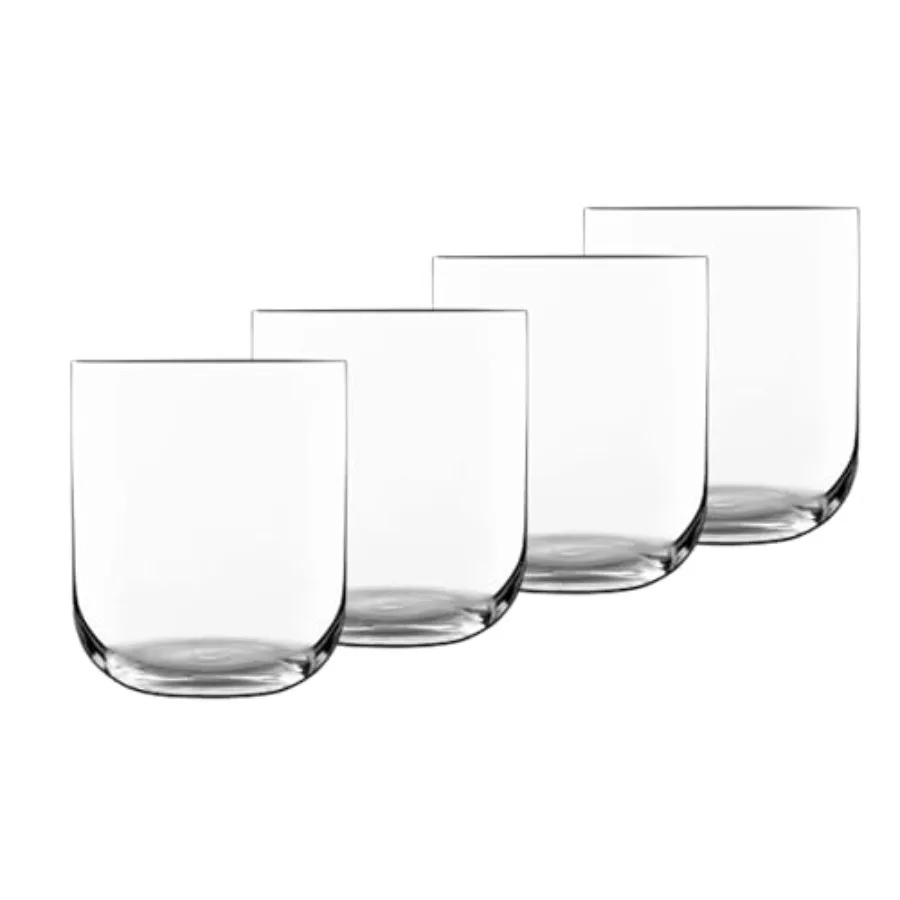 

Sublime 15.25 Oz ed Glasses Set of 4 - Made in Italy Whiskey Glassware with Minimalist Design - Durable SON.hyx Drinkware for C