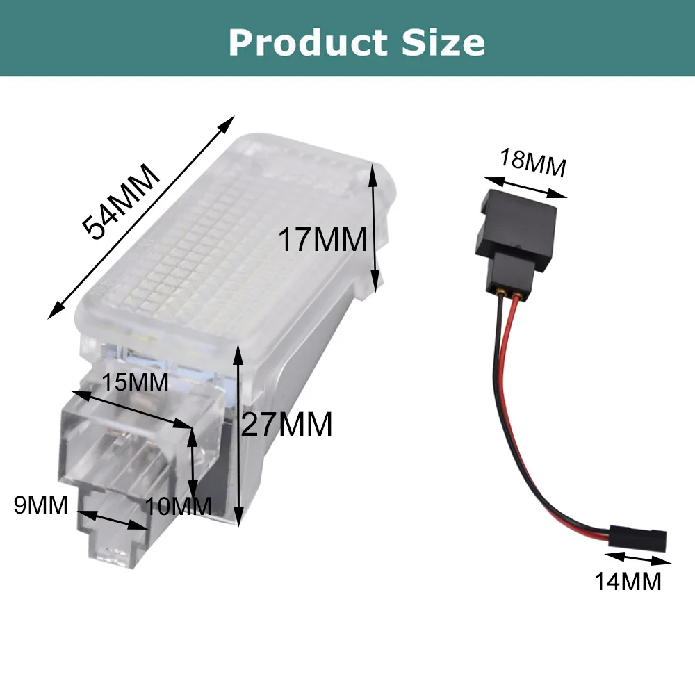 2pcs Bright White LED Trunk Boot Luggage Compartment Light Lamp For Skoda Octavia Fabia Superb Roomster Kodiaq