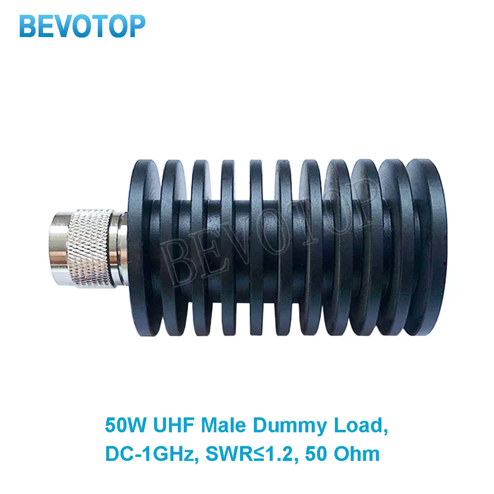 50W UHF PL259 Male Plug Connector 1GHz RF Coaxial Termination Dummy Load 50ohm Nickel Plated for RF Accessories