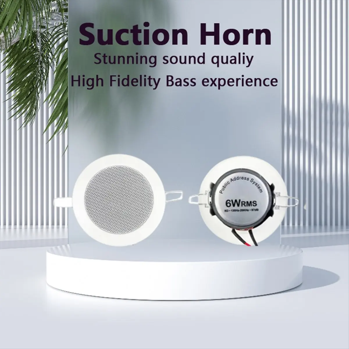 A73T Bathroom 3Inch 8Ohm 6W Passive Ceiling Speaker Moisture-Proof in-Ceiling Speaker Sound Quality Background Music System