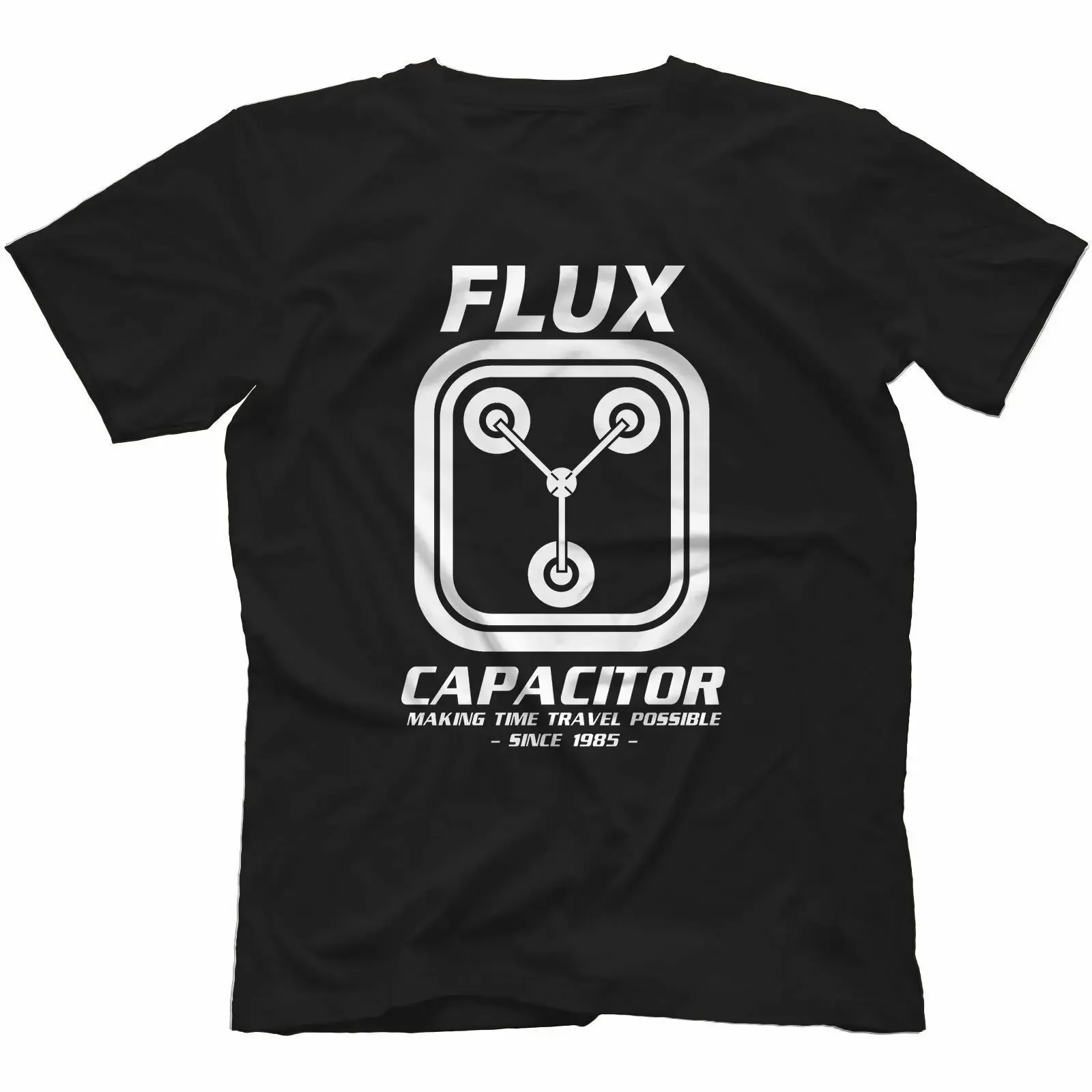 

Fashion Flux Capacitor Back To The Future T-Shirt 100% Cotton Delorean Marty Tees
