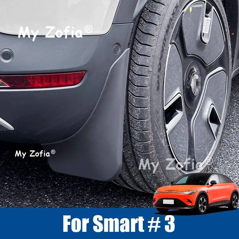 

Mudguards Mud Splash Flaps Muds Fendercar Decoration Protector Cover Fit For Smart #3 2024 2025 2026 Automative Car Accessories