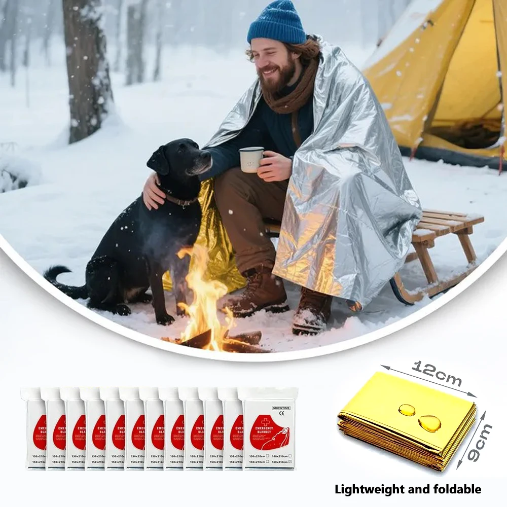 5 حزمة 160X210 سنتيمتر الشتاء بطانية حرارية للطوارئ في الهواء الطلق بقاء الدافئة احباط ورقة لصيد الأسماك التخييم خيمة المأوى النبات Greenh