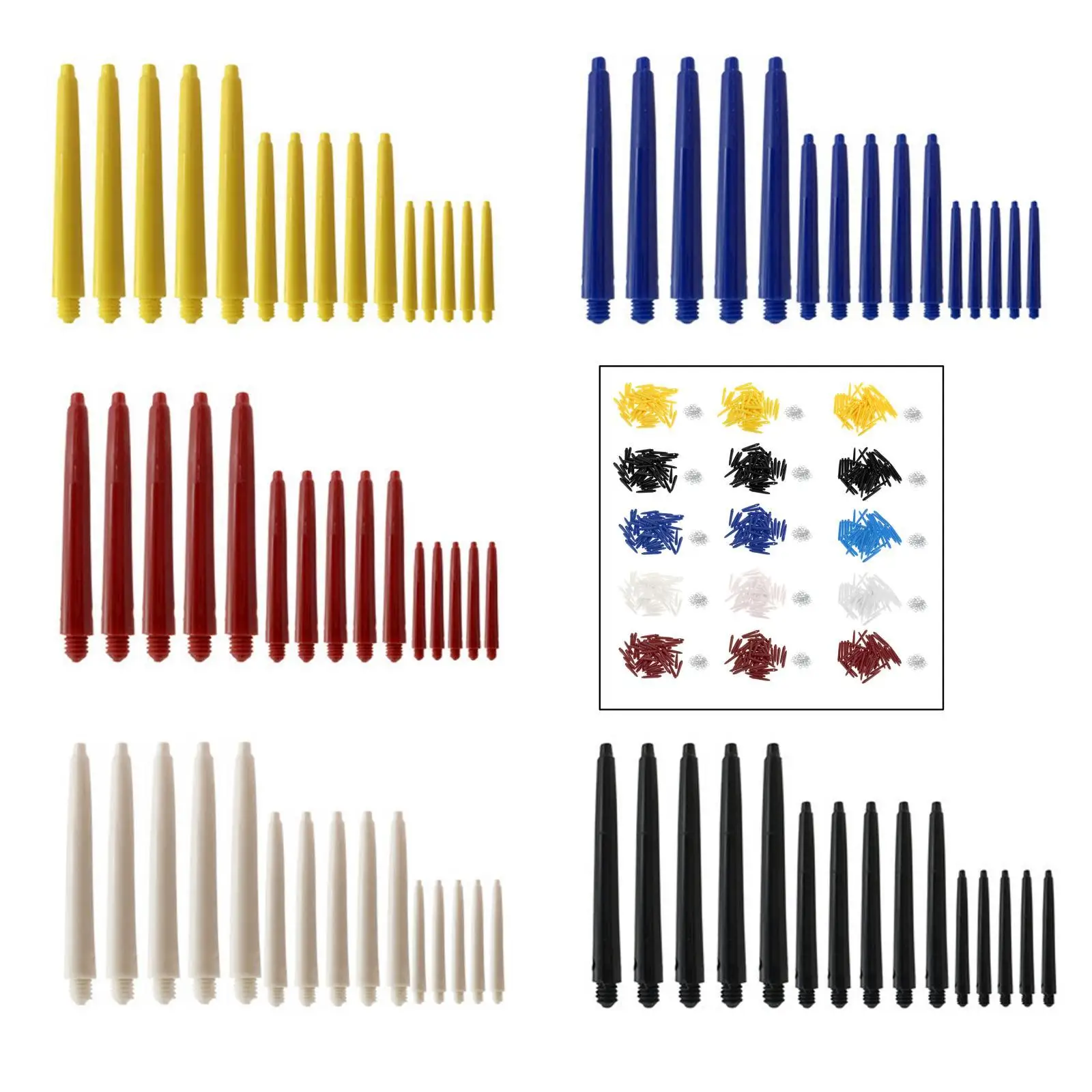 50 Pack Shafts 2BA Darts Rod Stems Darts Parts with Rings, Standard Screw Most Darts And Perfectly Fit Most Flights