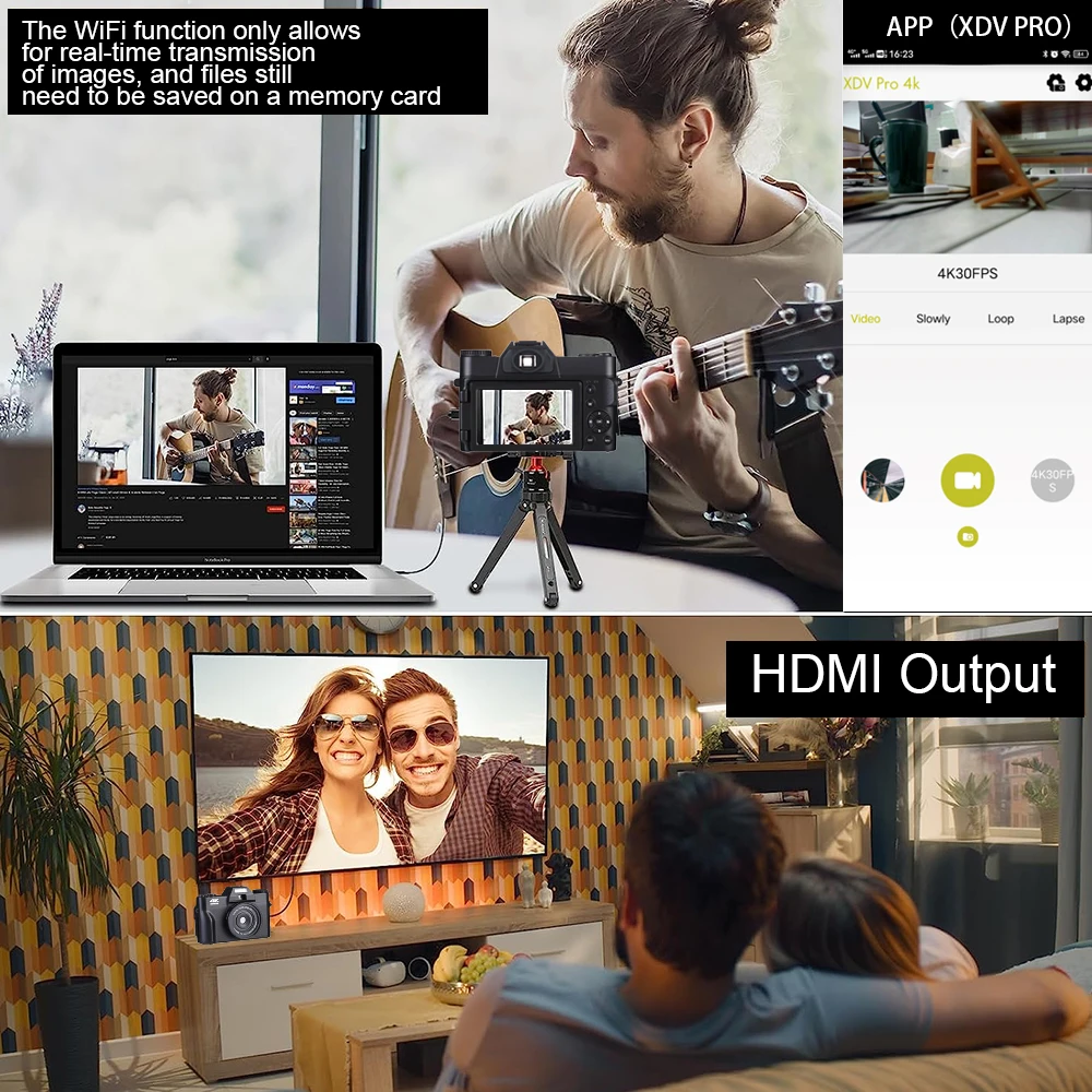 กล้องวิดีโอ 4K HD 48MP กล้อง D - Photography Using Lighting บทวิจารณ์และราคา