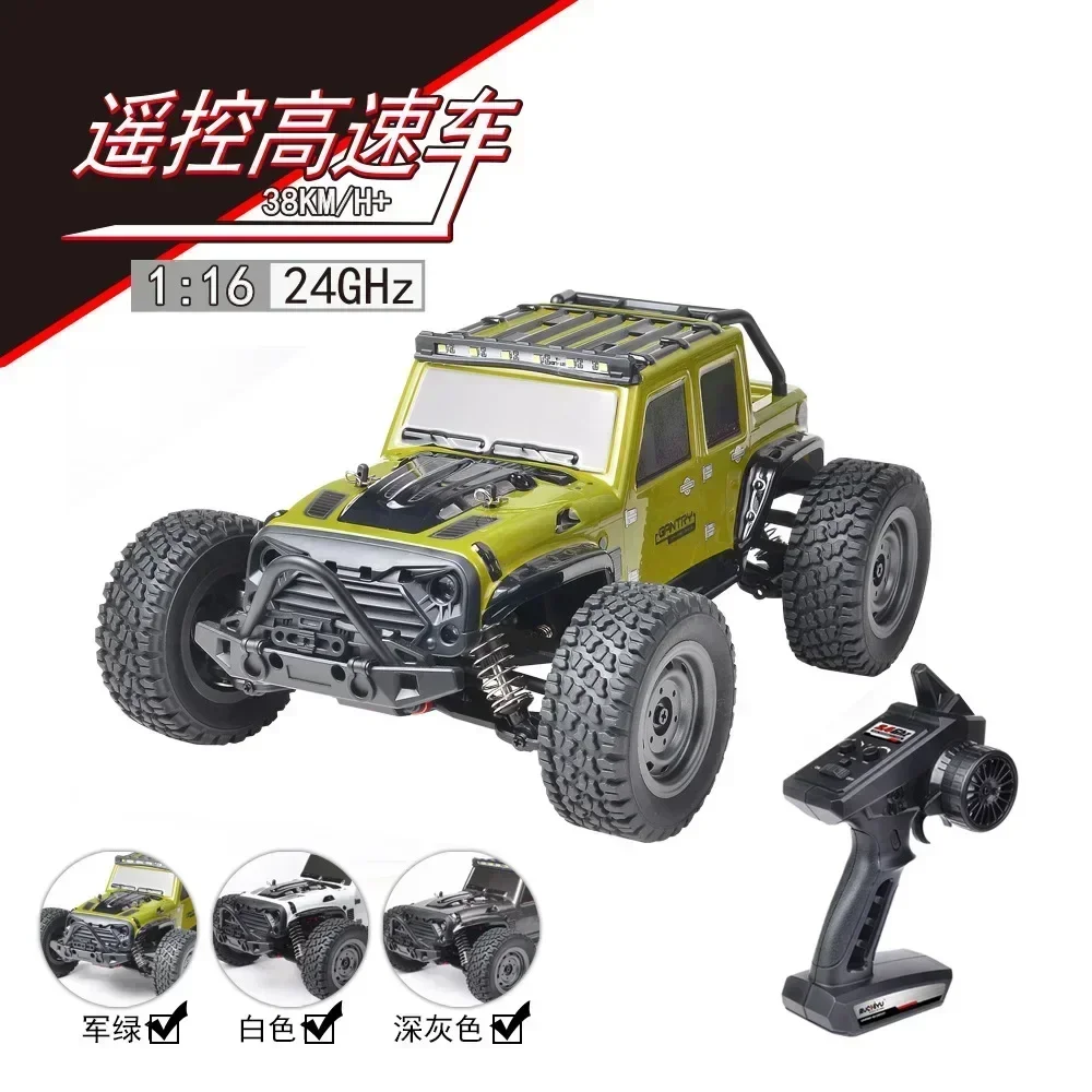 Brushless Controle Remoto Pickup Car, 1:16 Caminhão Off-Road, Velocidade Stepless, 4WD RC Car Model, Crianças Xmas Toys Gift, Novo, 4wd