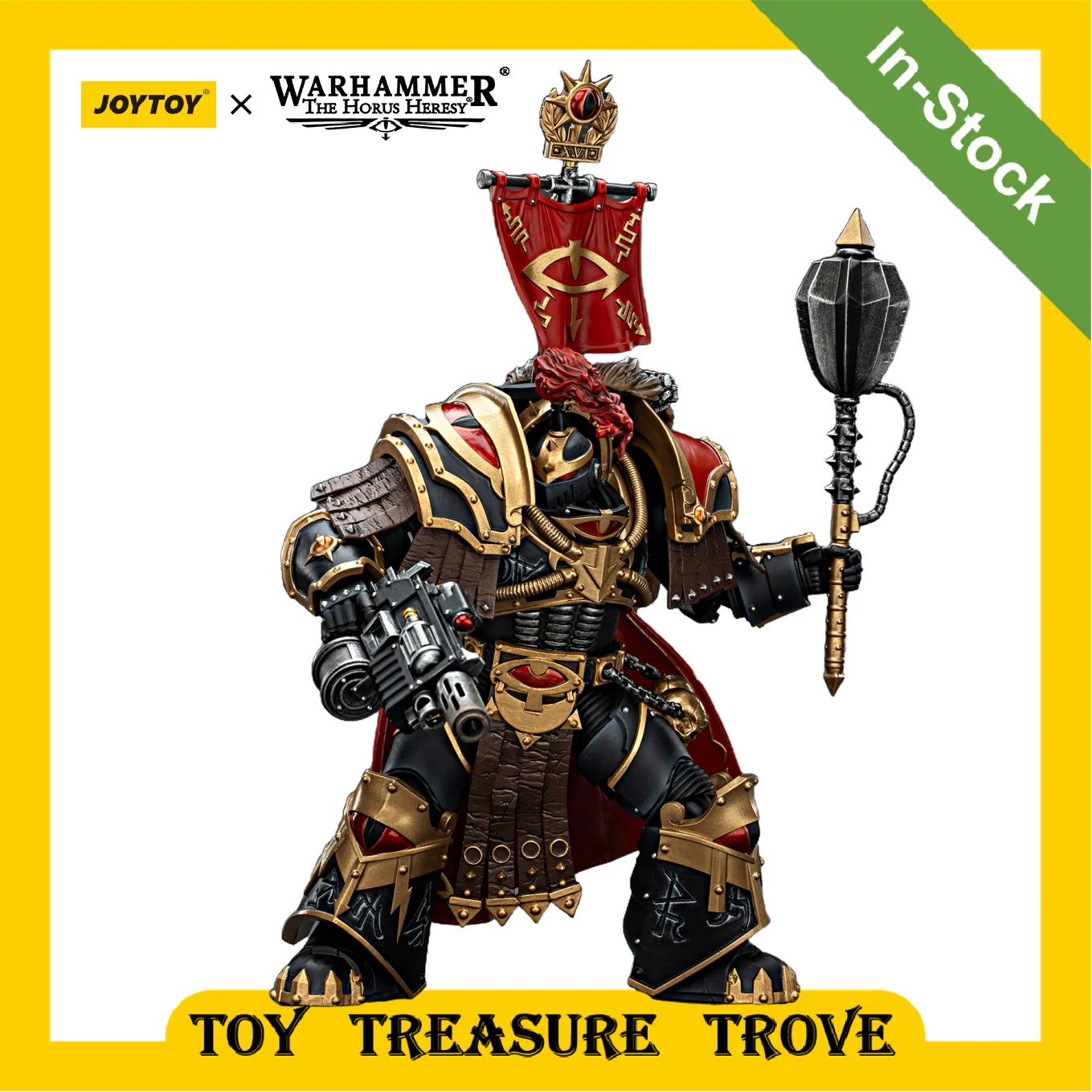 

[IN STOCK] JOYTOY 1/18 Warhammer 30k Action Figure Sons of Horus Legion Cataphractii Praetor with Combi-Melta and Power Maul