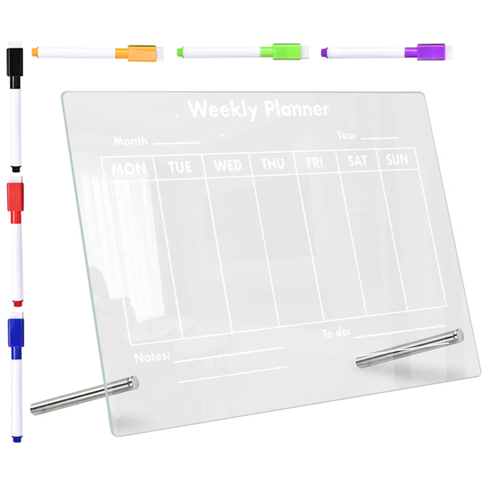 

1Set Acrylic Message Board Desktop Whiteboard Erasable Writing Board Pen Included Office School Use Home Supply