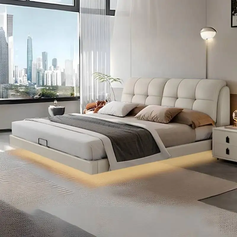 

Bed Bedroom Waterproof Wooden Luxury Double Bed Full Size Headboards Furniture