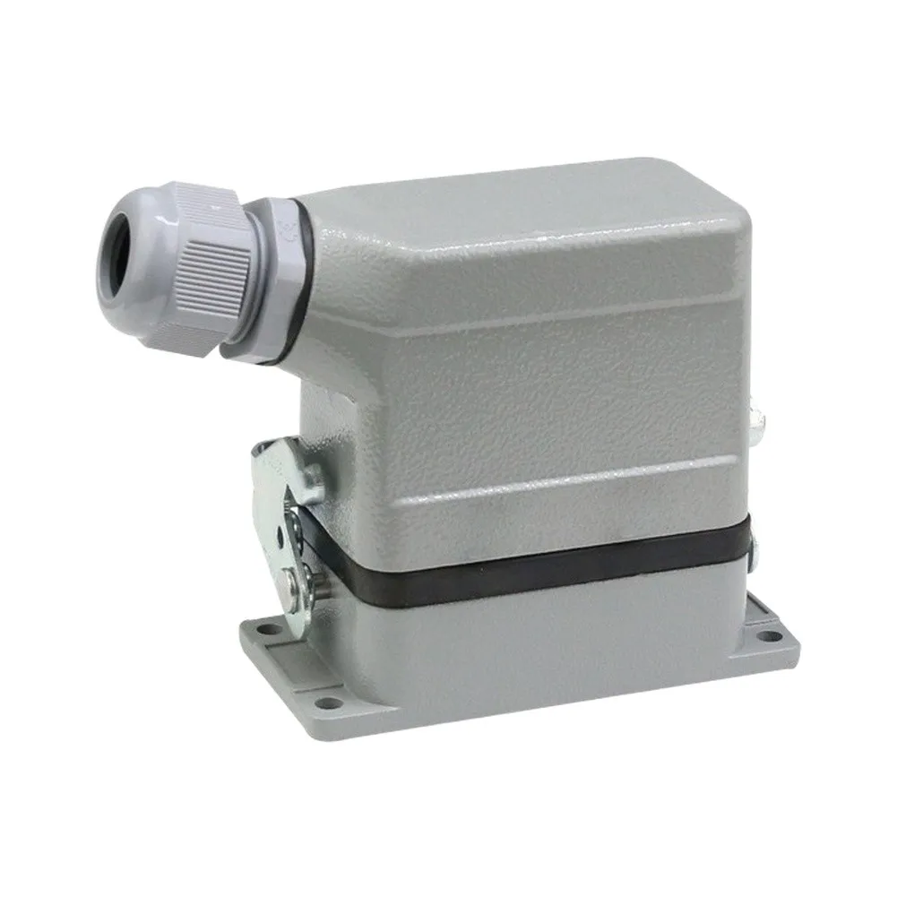 Rectangular 10 Pin Receptacle Connector IP65 Rated for Aviation and Industrial Use 16A Max Current Crimp Termination V0