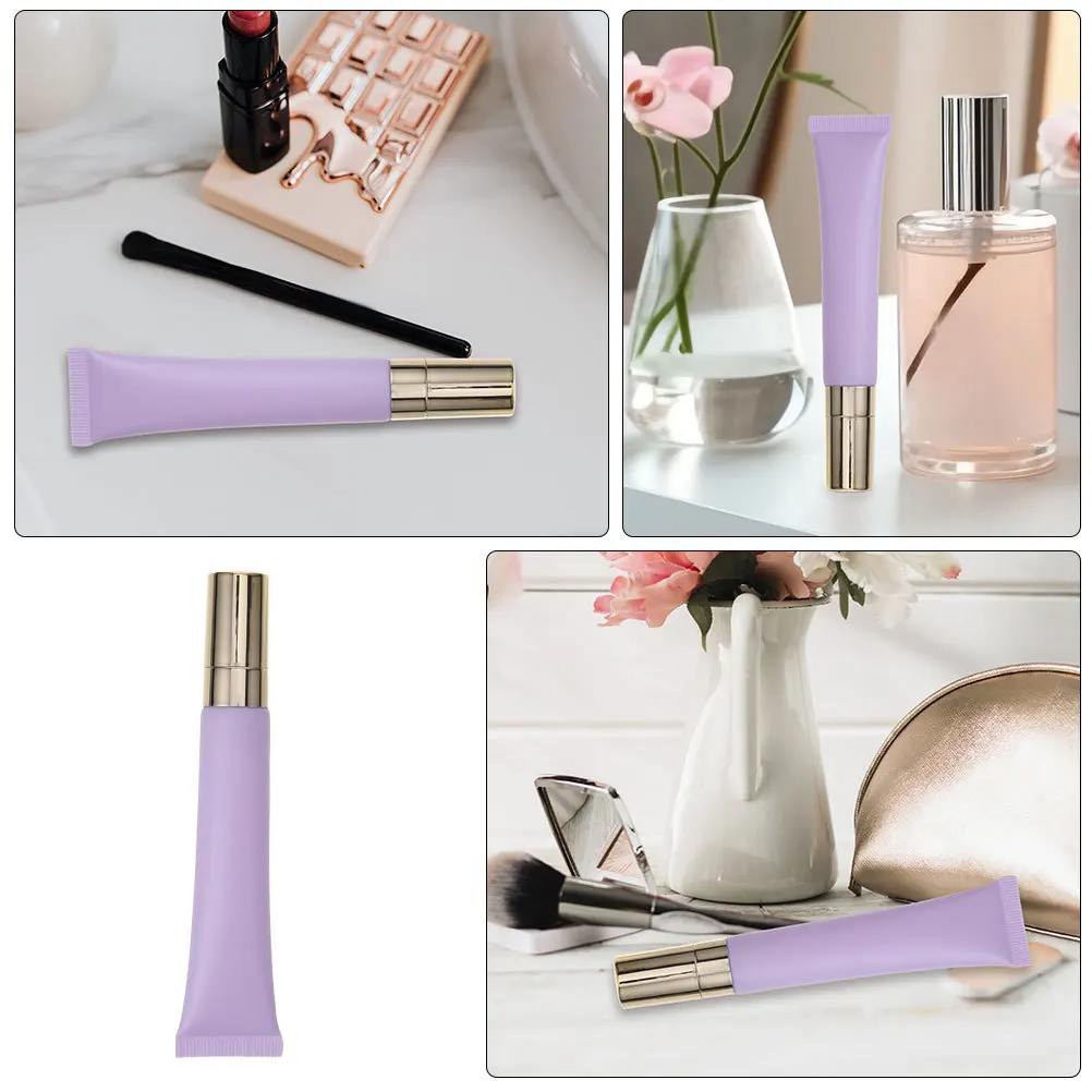 

2Pcs Eye Cream Tubes Refillable Empty Containers Lightweight Travel Essential Oil Dispenser Portable Applicator