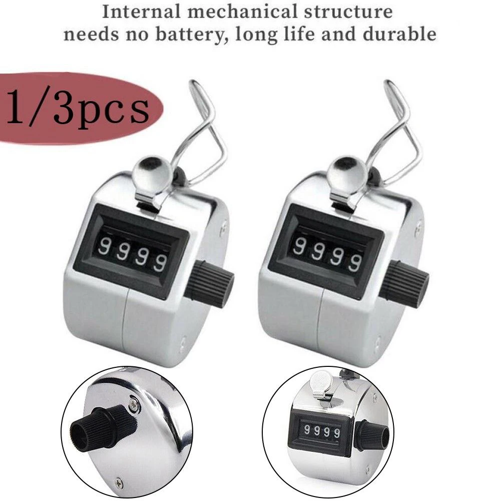 Four Digit Handheld Mechanical Counter for Accurate Counting and Recording – for ideal for Bars Restaurants and More
