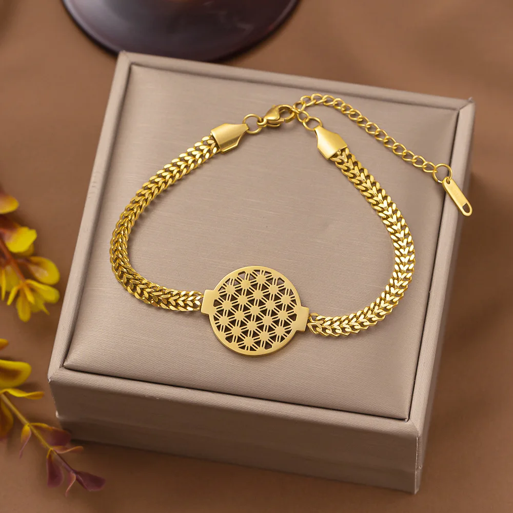316L Stainless Steel New The Most Fashionable Fine Jewelry 7 Different Styles Multiple Elements Charm Chain Bracelets For Women