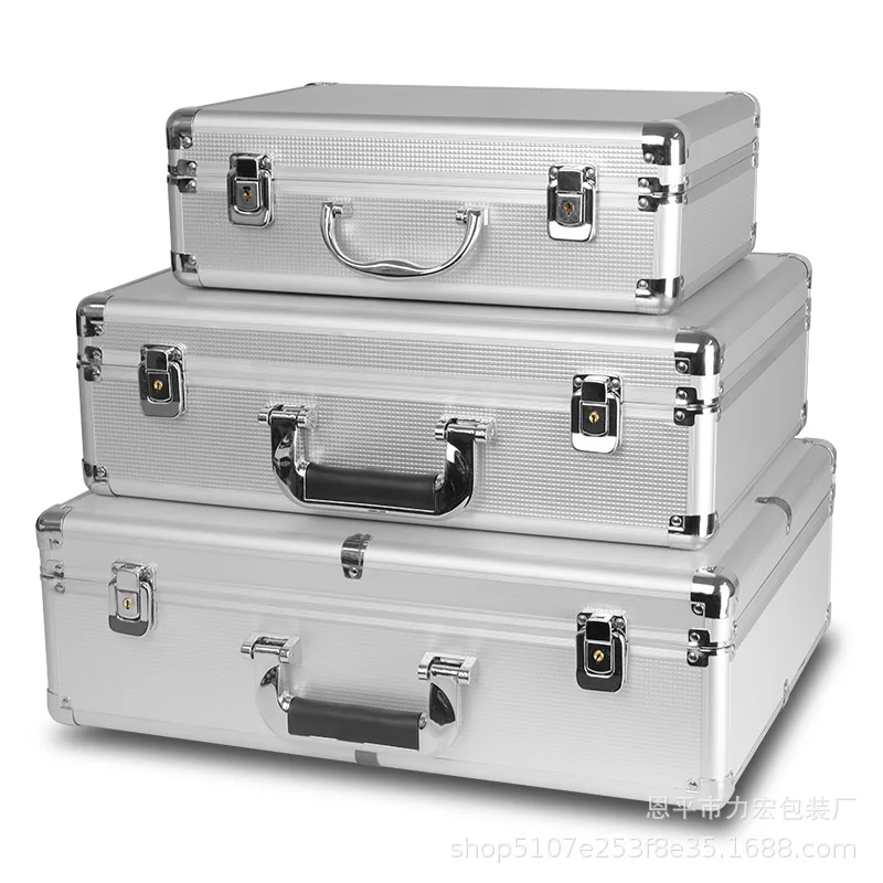 Aluminum Alloy Carrying Case Instrument Display Toolbox Household Storage Tool Box Shockproof Drone Case With Sponge