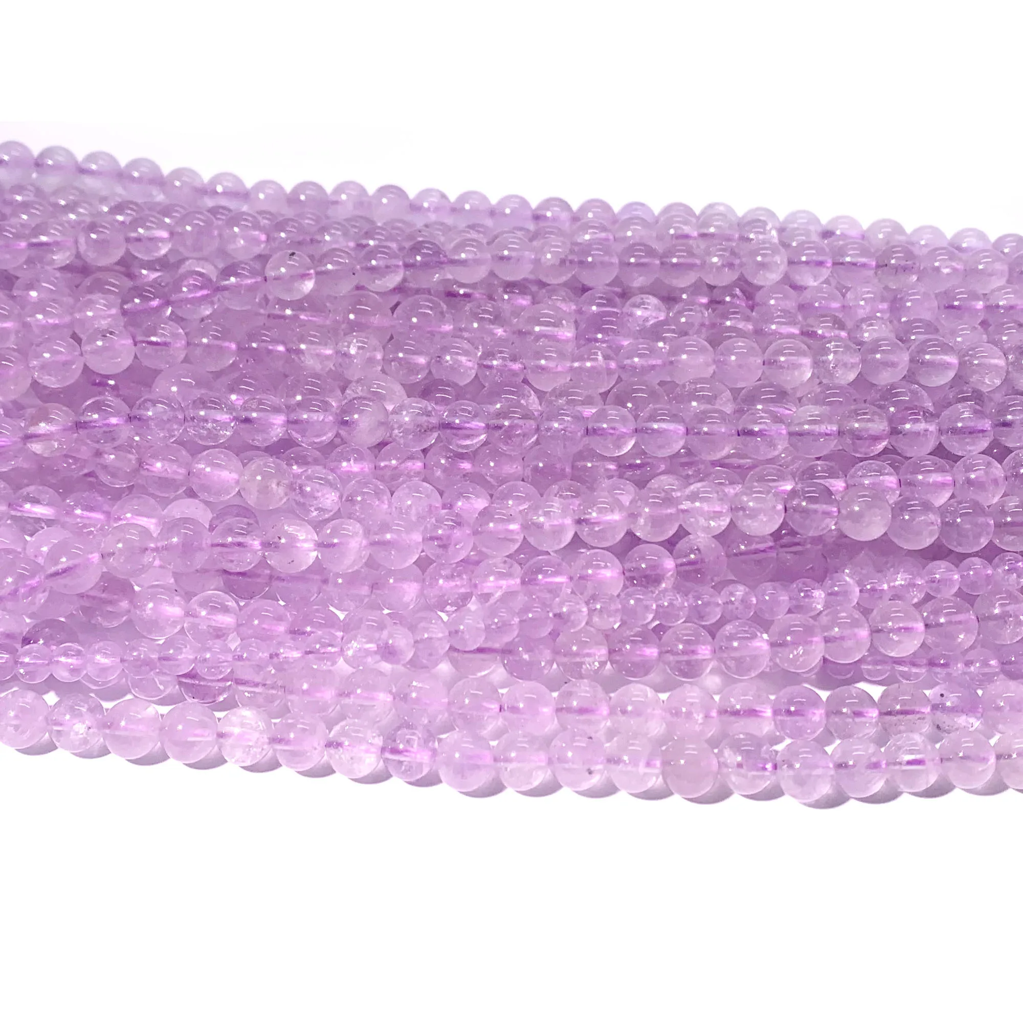 Natural Natural Lavender Amethyst Round Loose Stone Beads Fit Jewelry DIY Necklaces or Bracelets 15\