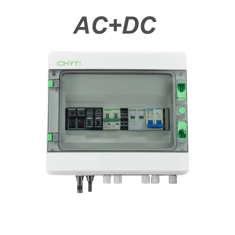 

Waterproof Plastic Solar PV Array AC + DC 1 String Combiner Box Junction Box 1 Input 1Output for Solar Panel