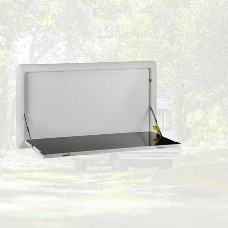 

With Lighting For Night Use 12V LED Light RV Picnic Table ASA Material White Or Black Choose