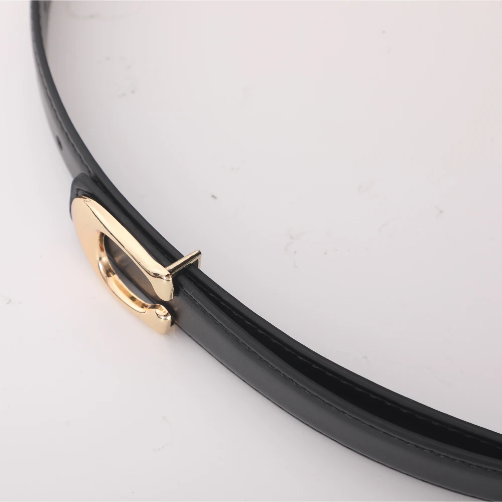 حزام نسائي جديد بإبزيم ناعم على شكل حرف C مع مزاجه وأحزمة متعددة الاستخدامات على الوجهين لهدايا عالية الجودة للأمهات #4