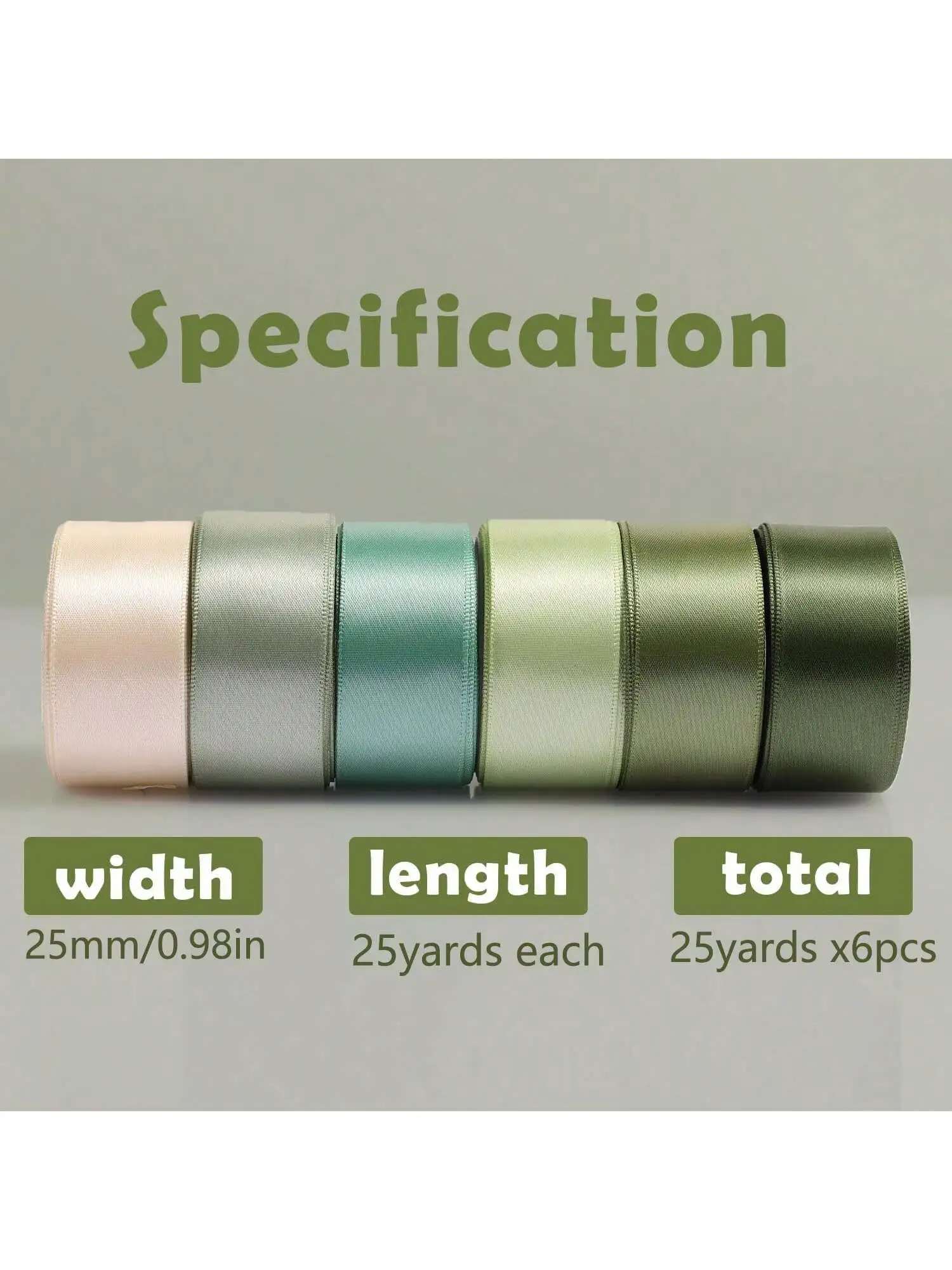 6 Rollen 150 Yards sortiertes einfarbiges Seidenband aus Satin und Satin für Hochzeitseinladungssträuße, Geburtstagsfeier, DIY-Geschenkverpackung – Detail 6