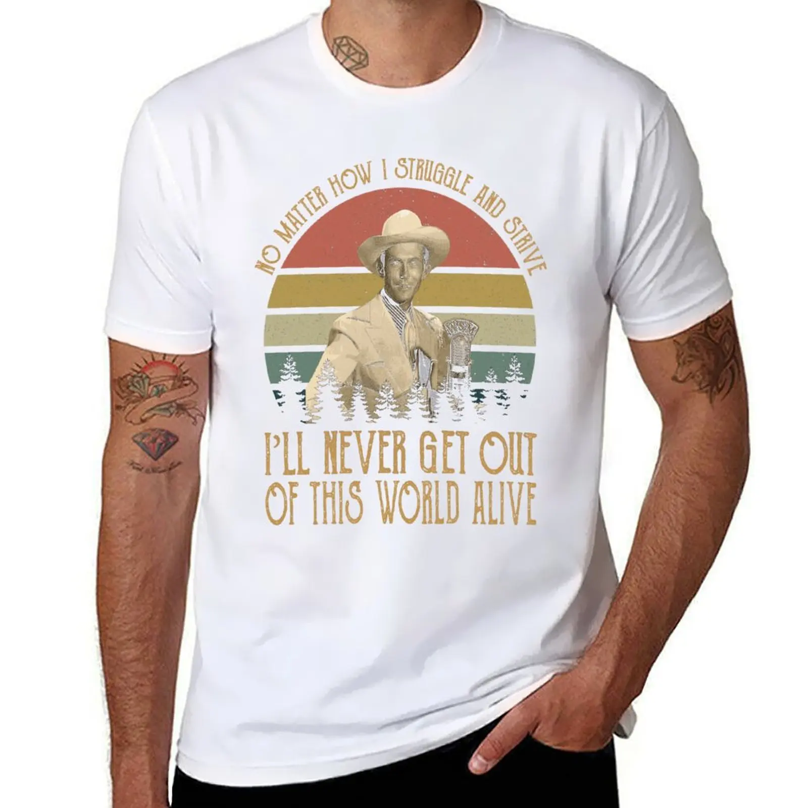 

I'll Never Get Out Of This World Alive Vintage Hank Williams T-Shirt man t shirts for men mens graphic t shirts T-Shirt