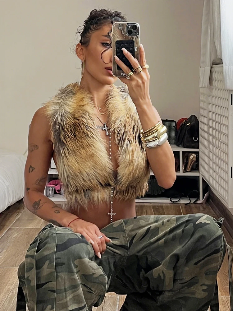 Kliou Leopard Furry Patchwork - Street Fashion Girls review and price