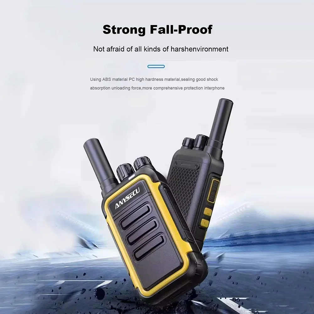 New Mini Handheld Walkie Talkie 1500mAh 3.7V One Click Frequency Matching UHF 400-470MHz Type-C For Camping Hiking Analog Radio