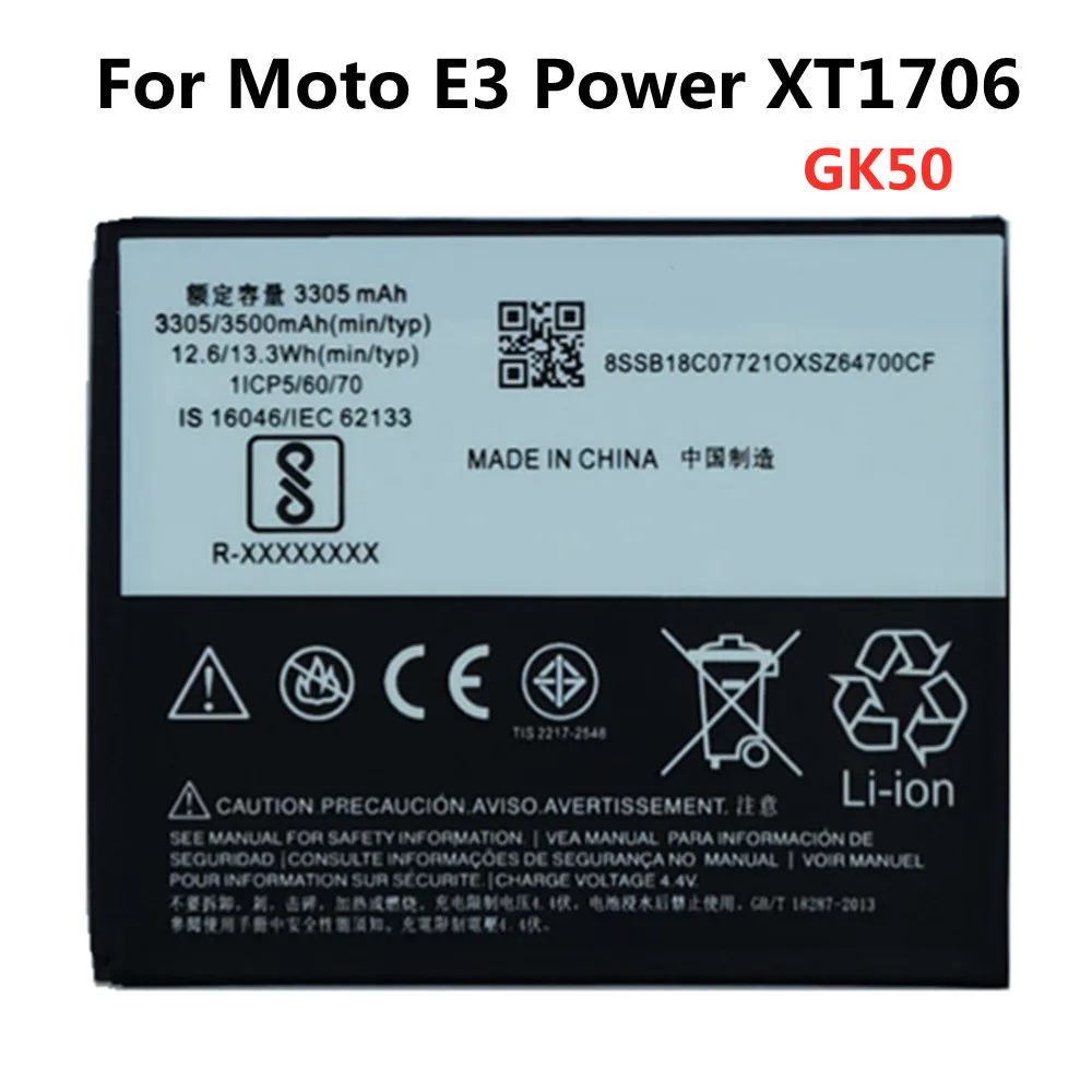 

Новый Сменный аккумулятор 3500 мАч GK50 для Motorola Moto-E3 XT1706 GK50 E3 Power XT1706, умный телефон с номером отслеживания