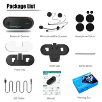 Freedconn Casque De Moto Stéréo Bluetooth Mains Libres Appel Sans Fil Communication Interphone Musique Partage 6 Coureurs 6