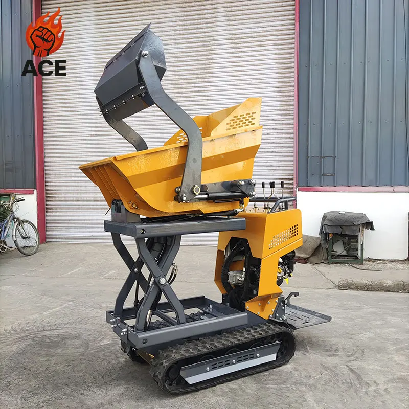 

Factory Price Small Skid Steer Mini Crawler Dumper Epa Engine mini Dumper 500kg Full Hydraulic mini track dumper for customized