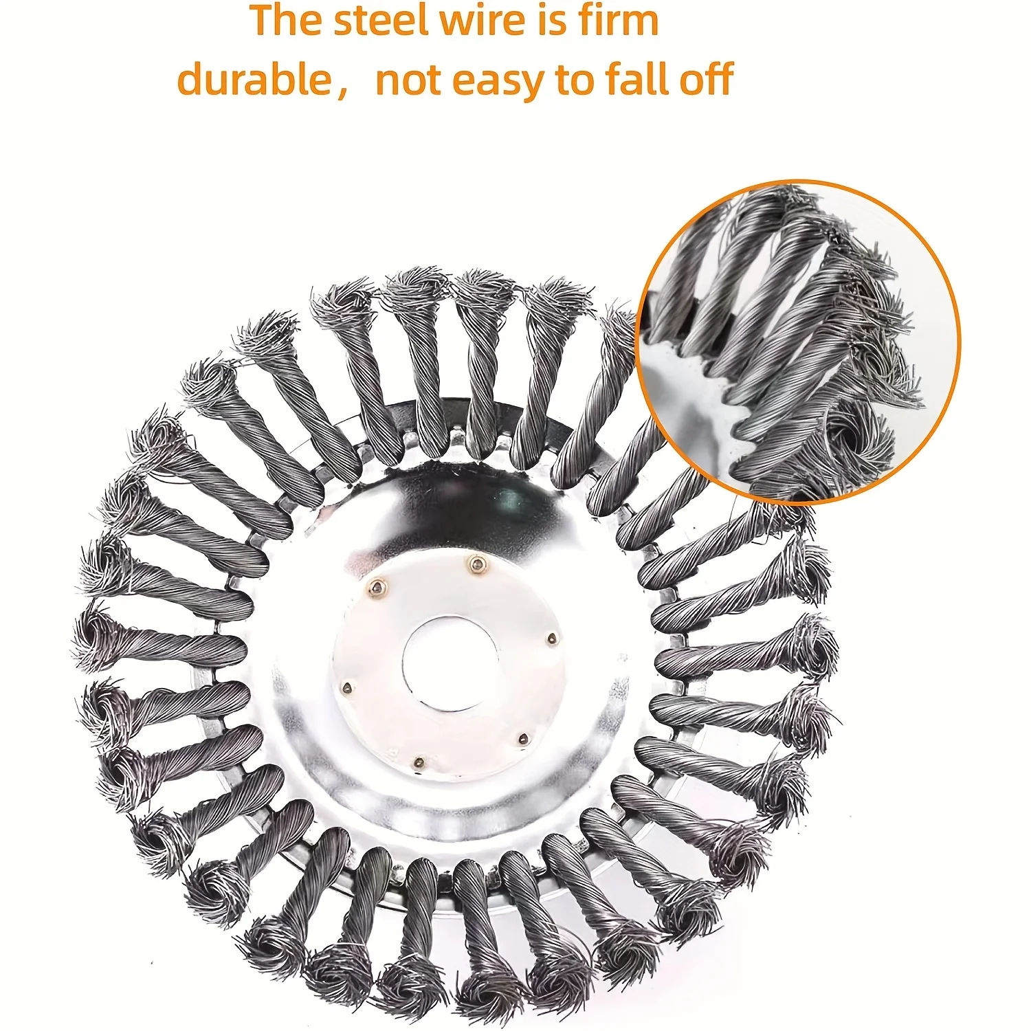 Steel Wire Wheel Garden Weed Brush Lawn Mower Grass Eater Trimmer Cutter Tools Garden Grass Trimmer Head Weed Brush
