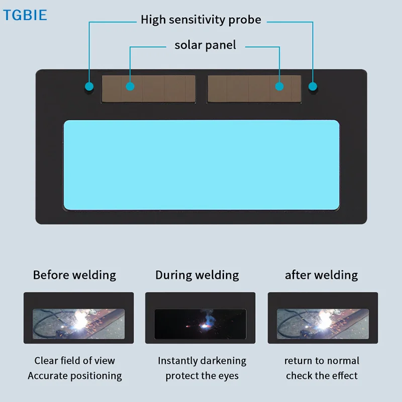 [TL][TL]Solar Auto Darkening Welding Lens Welding Glasses Solar Powered Welding Helmet Goggles Welding Helmet Mask Accessories image 3