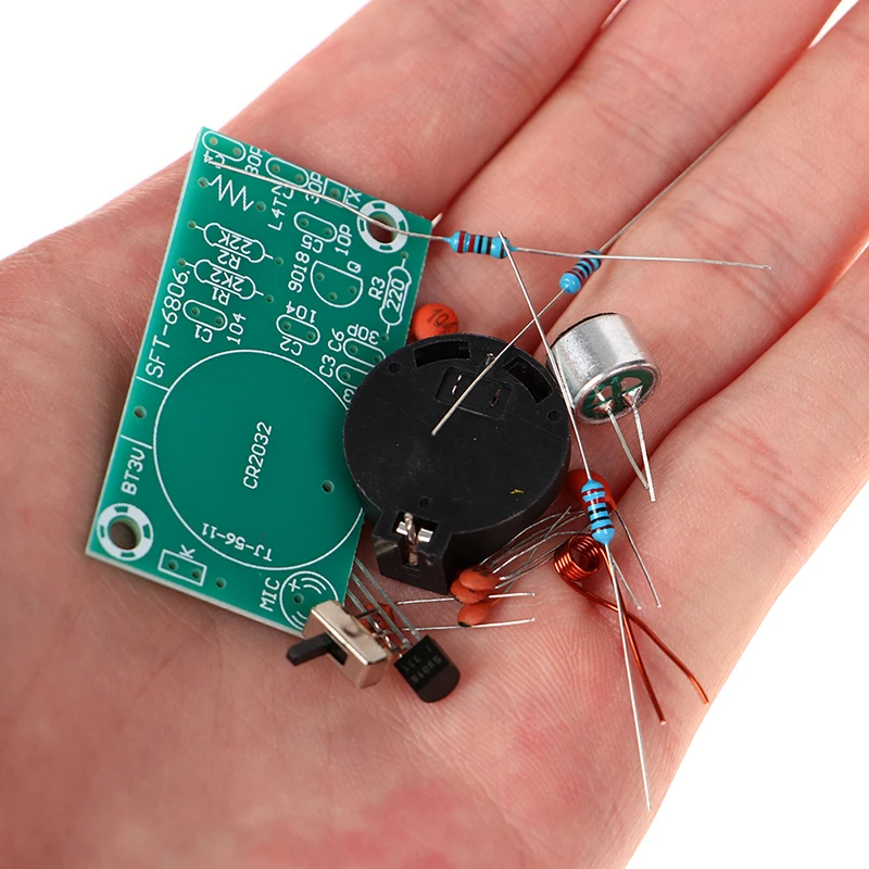 FM Stereo Radio Transmitter DIY Kit With Microphone DC 3V Soldering Practice