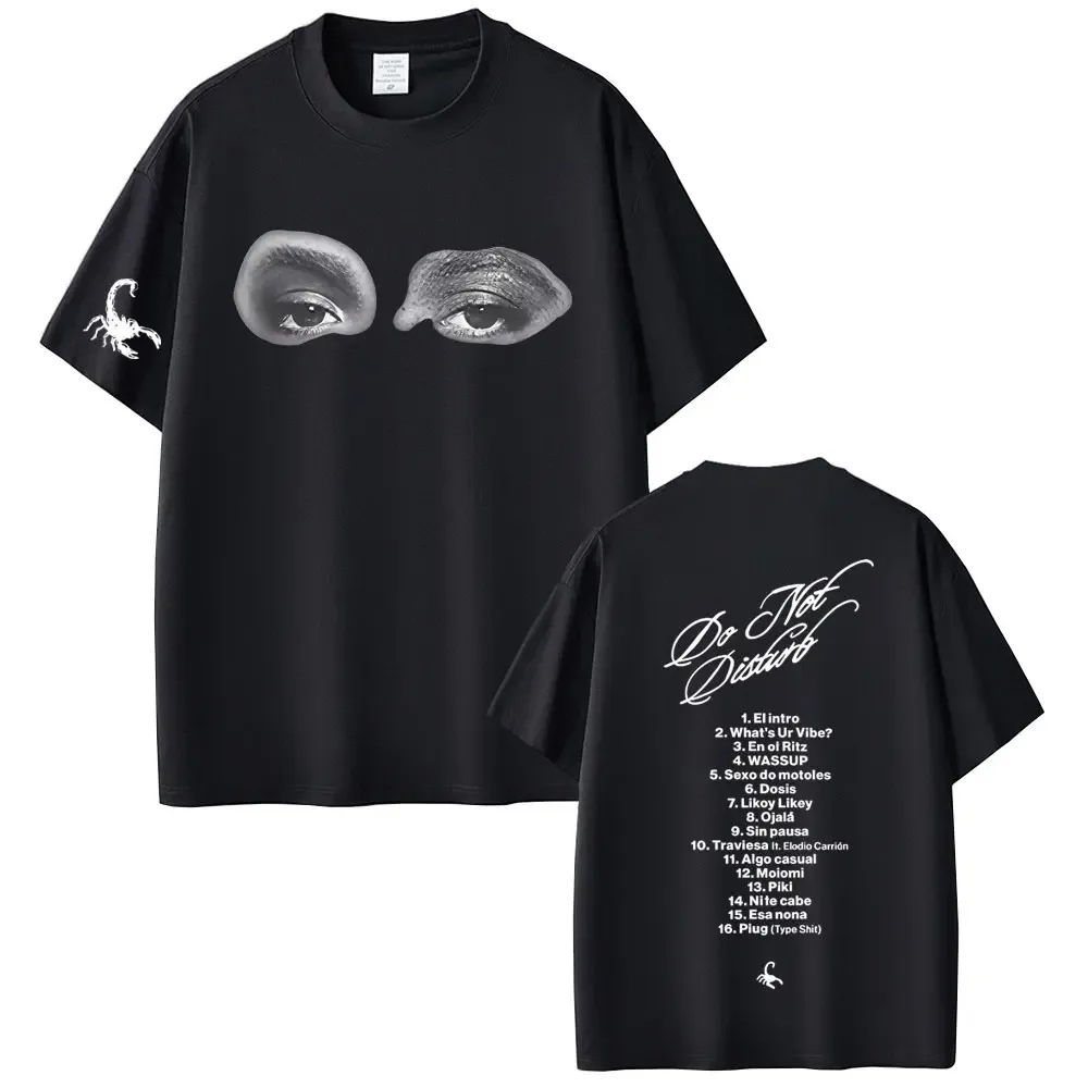 Rapper Young Miko Eyes Graphic Do Not Disturb Tour Merch T-Shirt - Unisex Men's Trendy Hip Hop Oversized Short Sleeve T-shirts