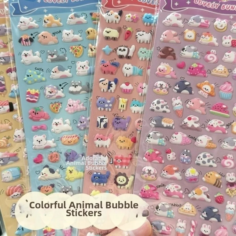 

1/4 шт. милые мультяшные животные семейные тематические 3D наклейки водостойкая наклейка на чашку воды DIY журнал канцелярские наклейки чехол для телефона