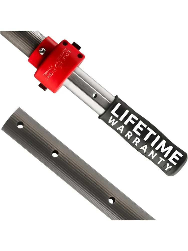 Pool Pole Telescopic 12 Foot - Pro Tuff Unlimited Free Replacement - Heavy Duty Lock Right Design Always Grips, Never Slips