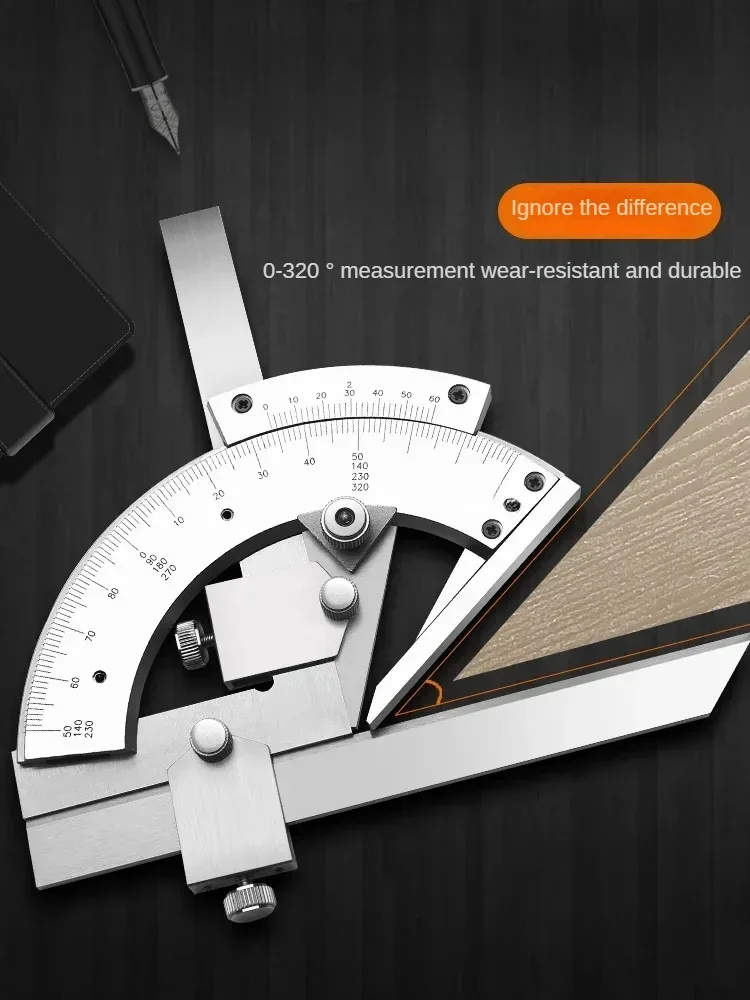 High precision universal 320 degree multi-functional stainless steel industrial Angle gauge square measuring instrument tool