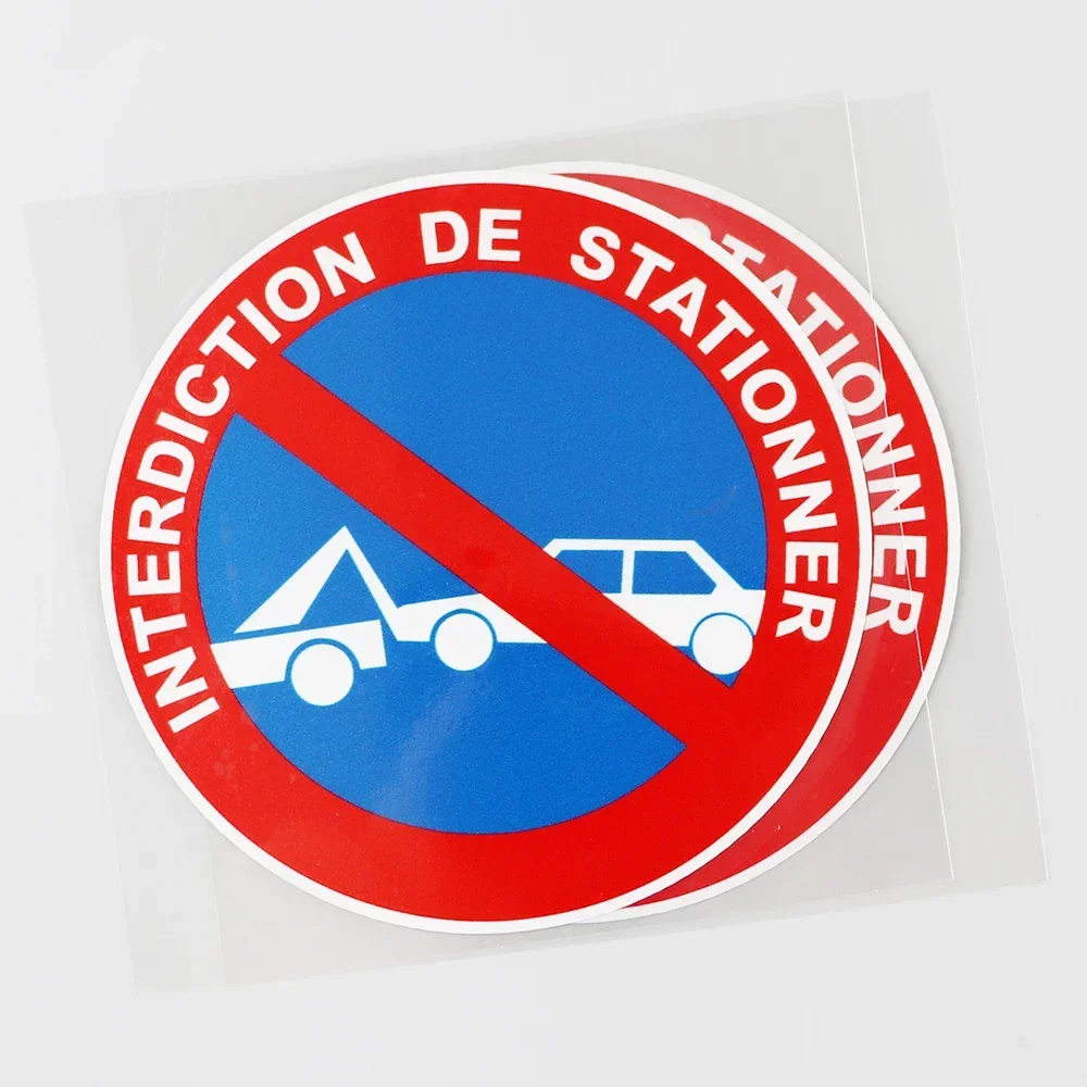 No Parking Warning Car Sticker, Tow Away Prohibited Sign Decal, Waterproof Sunscreen PVC Auto Exterior Scratch Cover Accessory