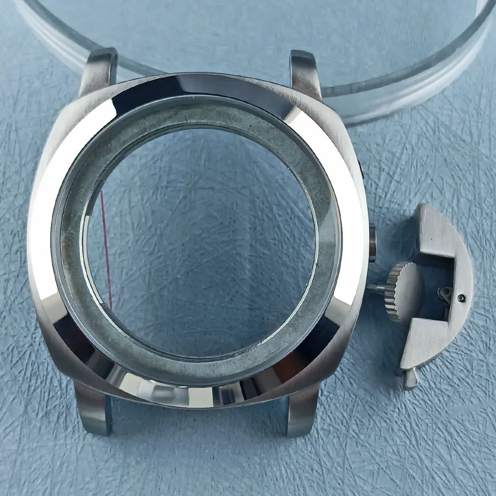 44mm ST2555 movement watch case fits the ST2555 movement assembly 316L stainless steel sapphire glass 10bar waterproof