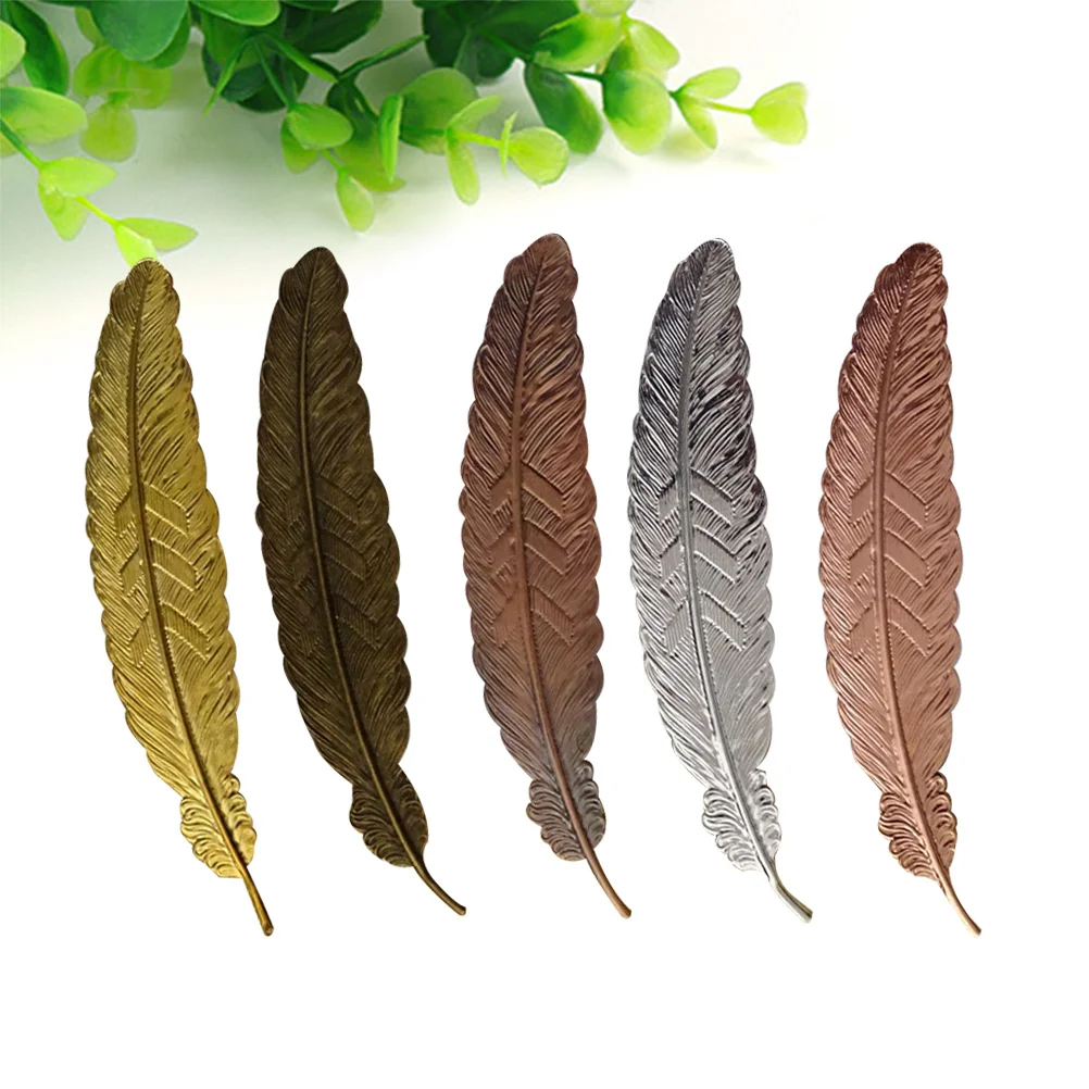 

10Pcs Copper Bookmarks Retro Metal Book Markers Creative School Office Reading Supplies Bookmark