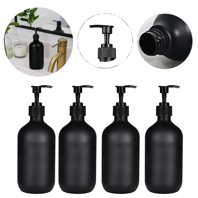 2 PCS 300/500ML Shampoo Dispenser Bottle Refillable Kitchen Dish Bathroom Shower Gel Soap Lotion Conditioner Empty Cantainer